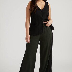 Universal Standard - Stephanie Wide Leg Stripe Ponte Pants 30 Inch